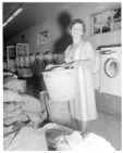 Woman with laundry